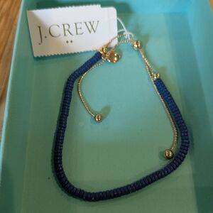 J. Crew Blue and Gold Nautical Bracelet